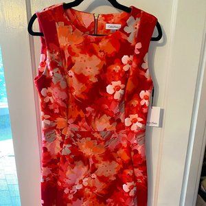 Calvin Klein Floral Print Sheath Dress NWT